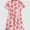 Mini Girls Pink Cherry Fit And Flare Dress