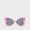 Mini Girls Pink Confetti Butterfly Sunglasses