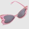 Mini Girls Pink Confetti Butterfly Sunglasses
