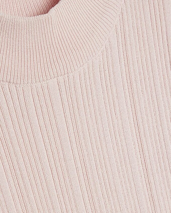 Mini Girls Pink Faux Leather Pleated Dress
