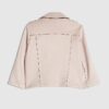 Mini Girls Pink Faux Suede Biker Jacket