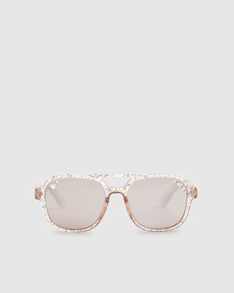 Mini Girls Pink Glitter Aviator Sunglasses