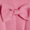 Mini Girls Pink Lace Collar Bow Back Dress