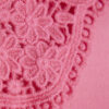Mini Girls Pink Lace Collar Bow Back Dress