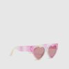 Mini Girls Pink Rainbow Heart Sunglasses