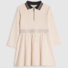 Mini Girls Pink RI Ribbed Dress