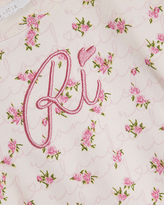 Mini Girls Pink Rosebud Pyjamas Set