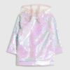 Mini Girls Pink Sequin Raincoat