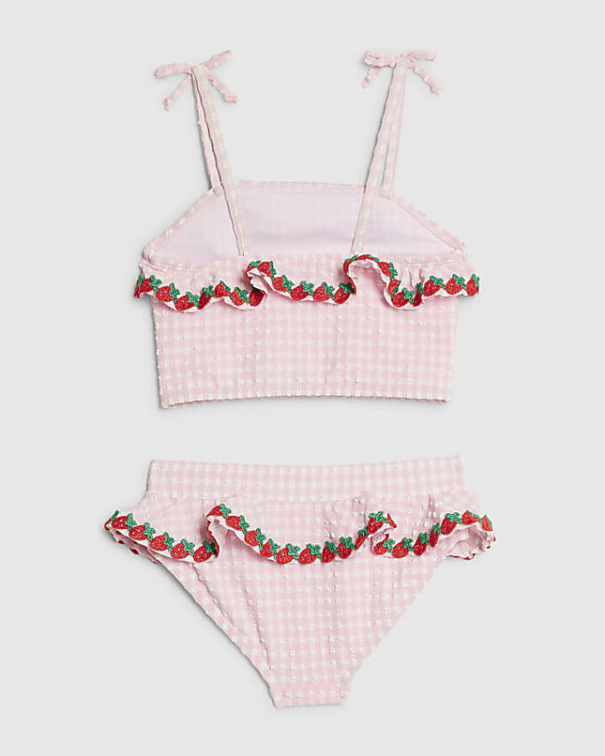 Mini Girls Pink Strawberry Tankini Set Mini Girls Pink Strawberry Tankini Set