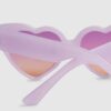 Mini Girls Purple Ombre Heart Sunglasses