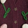 Mini Girls Red Tulip Cardigan