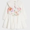 Mini Girls White Floral 2in1 Shirt Dress