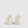 Mini Girls White Glitter Bow Mary Jane Shoes