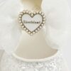 Mini Girls White Glitter Bow Mary Jane Shoes