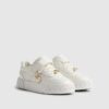 Mini Girls White Monogram Trainers