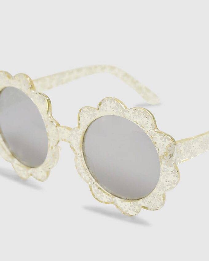 Mini Girls Yellow Flower Sunglasses