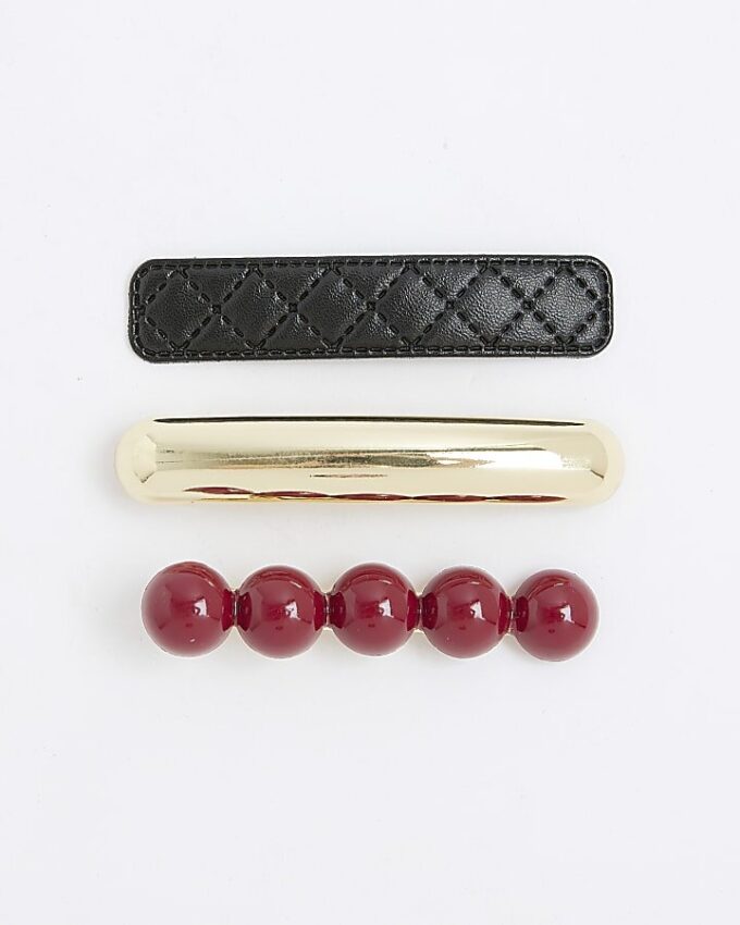 Multi Colour Pack Of 3 Hair Clips