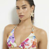 Multi Colour Tropical Print Bikini Top