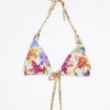 Multi Colour Tropical Print Bikini Top