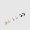 Multicoloured Metal Cross Pack Of 3 Earrings
