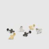 Multicoloured Metal Cross Pack Of 3 Earrings