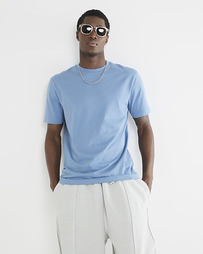 Navy 3 Pack Short Sleeve Slim Fit T-Shirt