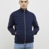 Navy Badged Funnel Neck Jacket