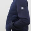 Navy Badged Funnel Neck Jacket