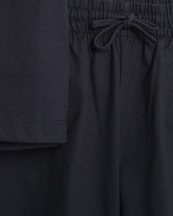 Navy Boxy Fit T-Shirt And Shorts Set Navy Boxy Fit T-Shirt And Shorts Set
