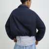 Navy Bubble Hem Jacket