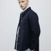 Navy Curved Hem Overshirt