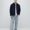 Navy Curved Hem Overshirt