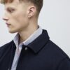 Navy Curved Hem Overshirt