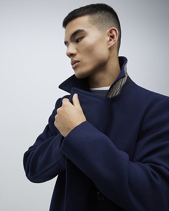 Navy Double Breasted Peacoat