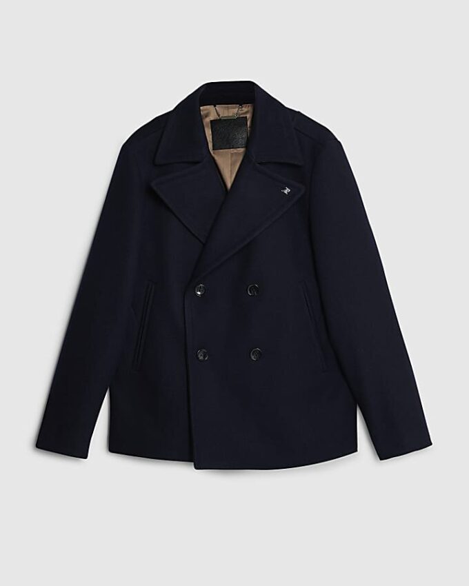 Navy Double Breasted Peacoat