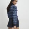 Navy Faux Leather Tailored Shorts