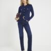 Navy Fitted Pocket Detail Cardigan