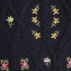 Navy Floral Embroidered Knit Tank Top