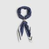 Navy Geometric Stripe Scarf