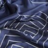 Navy Geometric Stripe Scarf
