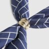 Navy Geometric Stripe Scarf