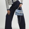 Navy Jersey Tailored Wide Leg Trousers