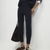 Navy Knitted Joggers