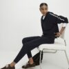 Navy Knitted Joggers