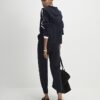 Navy Knitted Joggers