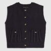 Navy Knitted Waistcoat