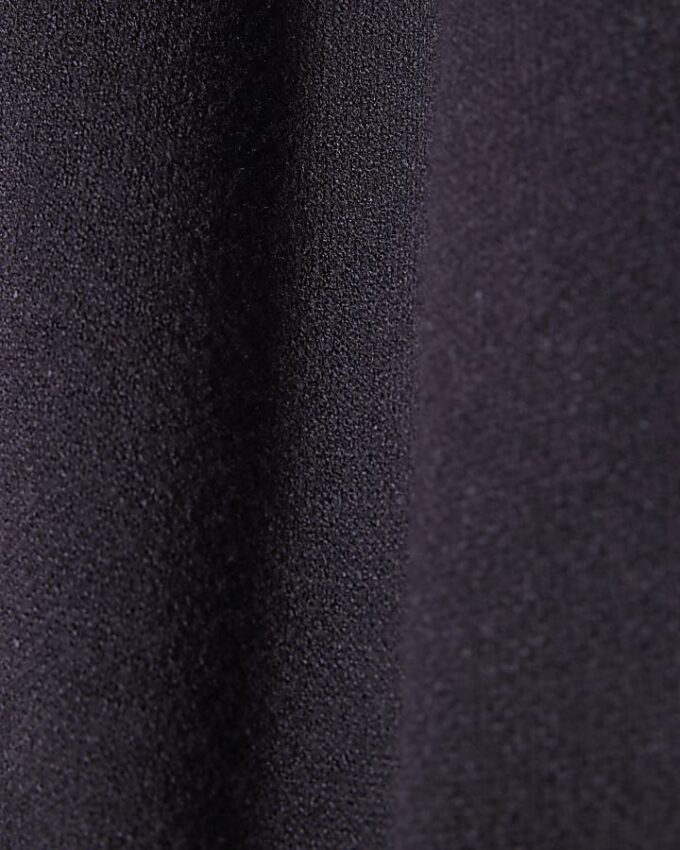 Navy knitted wide leg trousers