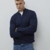 Navy Long Sleeve Half Zip Jumper