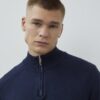 Navy Long Sleeve Half Zip Jumper