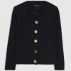 Navy Long Sleeve Scoop Neck Cardigan